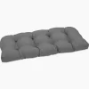 Graphite Tufted Outdoor Settee Cushion