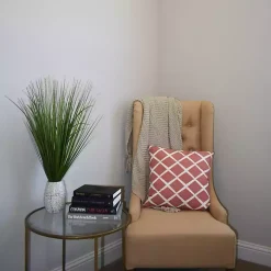 Grass Arrangement in Crackled Cream Pot