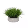Grass Arrangement in Gray Ceramic Bowl