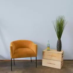 Grass Arrangement in Gunmetal Honeycomb Pot