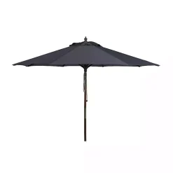Gray 9 ft. Eucalyptus Outdoor Umbrella