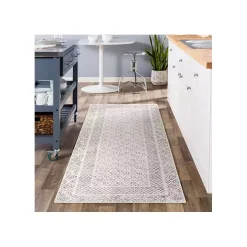 Gray and Cream Border Harrah Runner