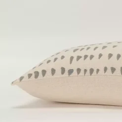 Gray and Natural Animal Patterned Lumbar Pillow