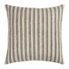 Gray and Natural Ticking Stripe Pillow