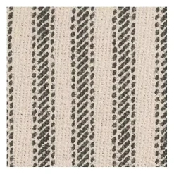 Gray and Natural Ticking Stripe Pillow