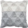 Gray and White Gradient Diamonds Throw Pillow