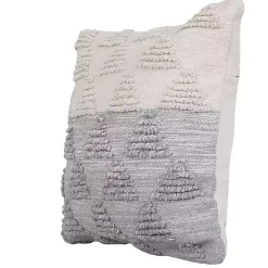 Gray and White Gradient Diamonds Throw Pillow