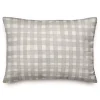 Gray Basket Weave Outdoor Lumbar Pillow