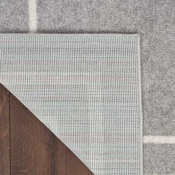 Gray Bordered Indoor/Outdoor Area Rug, 8x10