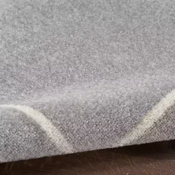 Gray Bordered Indoor/Outdoor Area Rug, 8x10