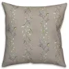 Gray Botanical Vines Pillow