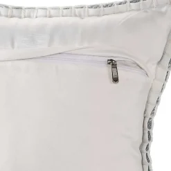 Gray Buffalo Check Stitched Outdoor Throw Pillow