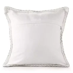 Gray Buffalo Check Stitched Outdoor Throw Pillow