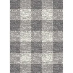 Gray Buffalo Plaid Indoor/Outdoor Area Rug, 5x7