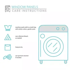 Gray Button and Stripe Curtain Panel Set, 95 in.