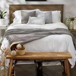 Gray Chenille Fringe Throw