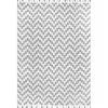 Gray Chevron Cotton Tassel Area Rug, 8x10