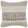 Gray Comfort Fringe Pillow