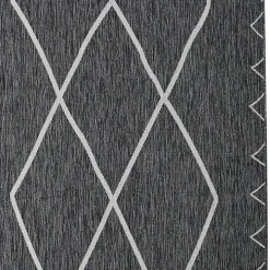 Gray Connected Diamond Outdoor Area Rug, 8x10