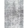 Gray Distressed Power Loomed Area Rug, 12x15
