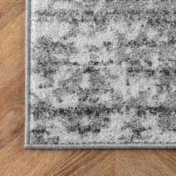 Gray Distressed Power Loomed Area Rug, 10x14
