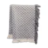 Gray Dotted Woven Throw