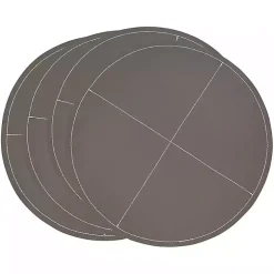 Gray Faux Leather Placemats, Set of 4
