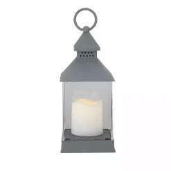Gray Flameless LED Candle Lantern