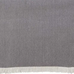 Gray Fringe Border Table Runner, 72 in.