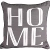 Gray Home Sentiment Pillow