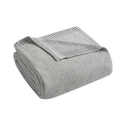Gray King Rylan Knit Blanket