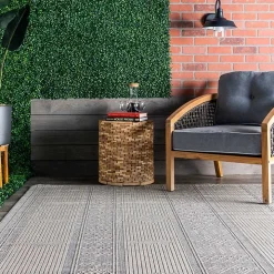 Gray Lee Global Stripes Outdoor Area Rug, 5x8