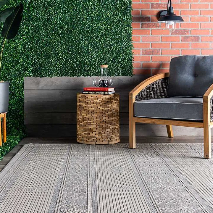 Gray Lee Global Stripes Outdoor Area Rug, 5x8