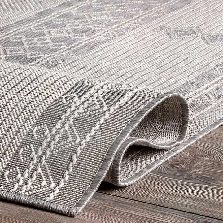 Gray Lee Global Stripes Outdoor Area Rug, 5x8