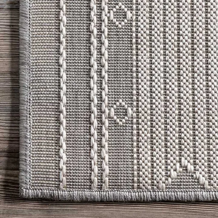 Gray Lee Global Stripes Outdoor Area Rug, 5x8