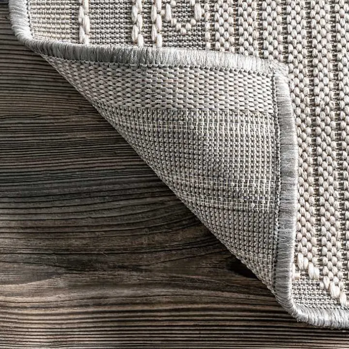 Gray Lee Global Stripes Outdoor Area Rug, 5x8