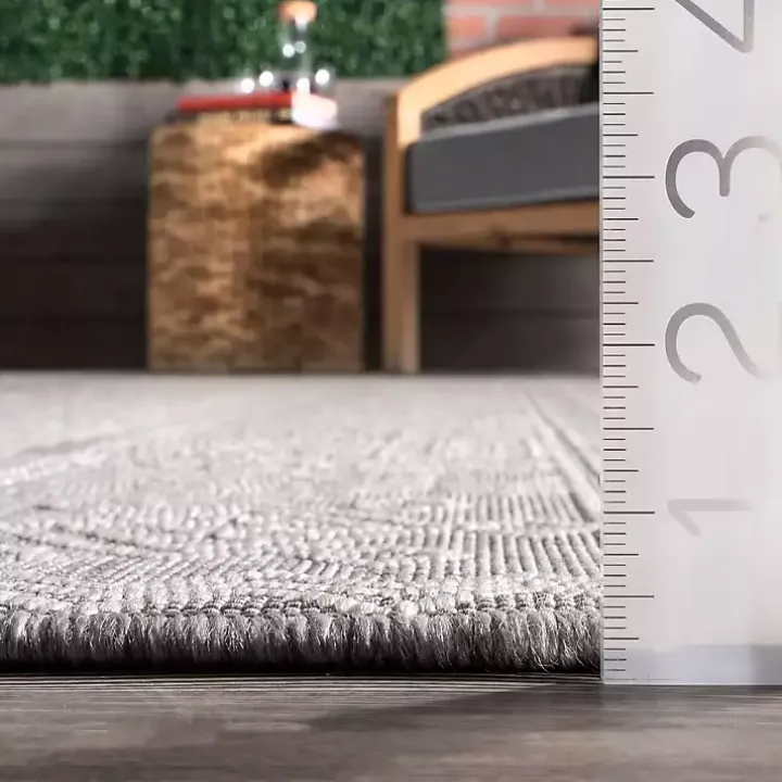 Gray Lee Global Stripes Outdoor Area Rug, 5x8