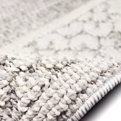 Gray Leopard Border Outdoor Area Rug, 5x7