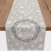 Gray Let It Snow Table Runner, 72 in.