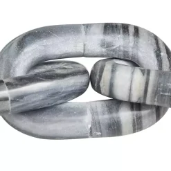 Gray Marble 3-Link Chain Sculpture