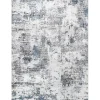 Gray Modern Abstract Washable Area Rug, 3x5