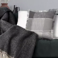 Gray Monochrome Accent Pillow