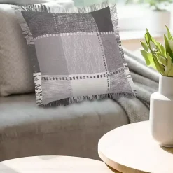 Gray Monochrome Accent Pillow