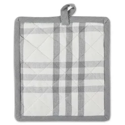 Gray Plaid Eat Drink Enjoy 4-pc. Dish Towel Set
