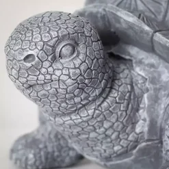 Gray Resin Tortoise Outdoor Fountain