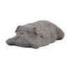 Gray Sleeping Bulldog Outdoor Statue