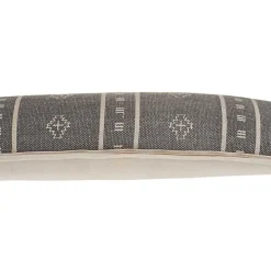 Gray Southwestern Geo Lumbar Pillow