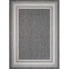 Gray Striped Border Outdoor Area Rug, 7x9