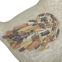 Gray Textured Bird Statues, Set of 2