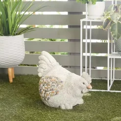 Gray Textured Chicken Statue